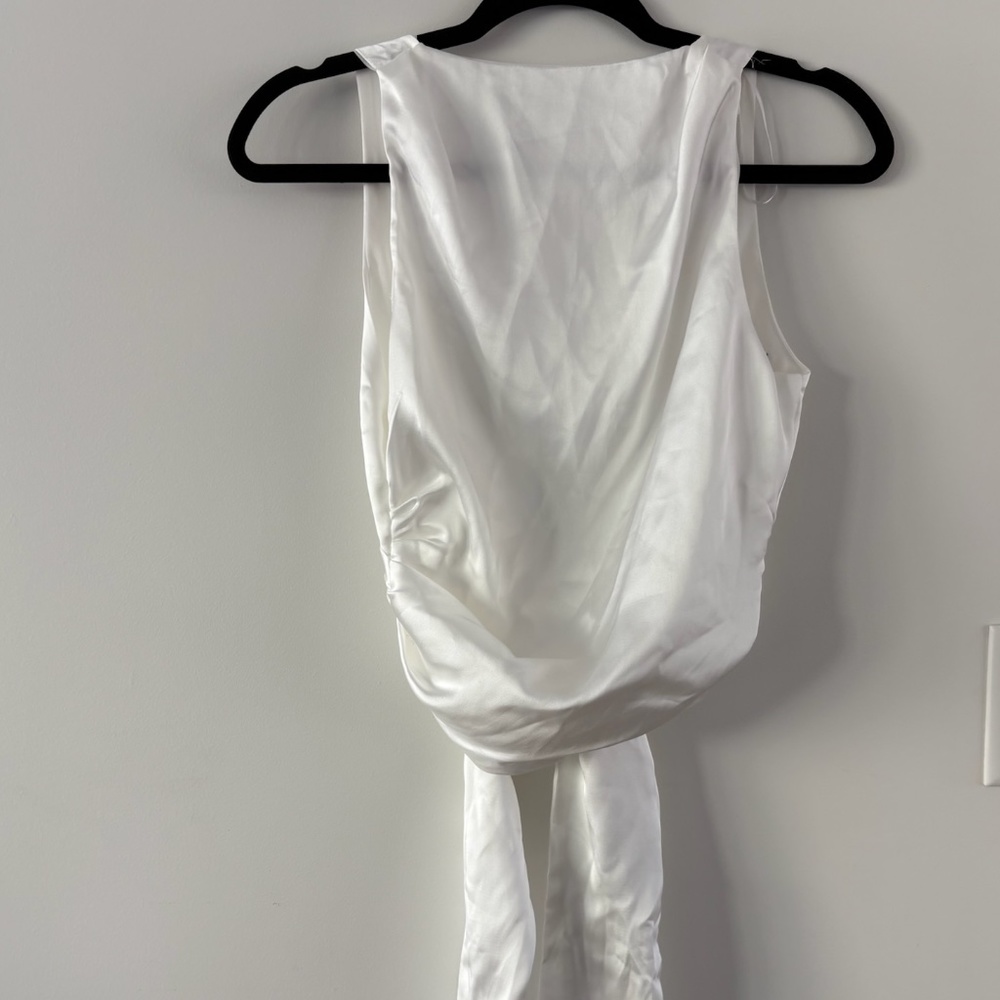 Zara White Tie-up Top